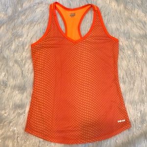 Neon orange workout tank top